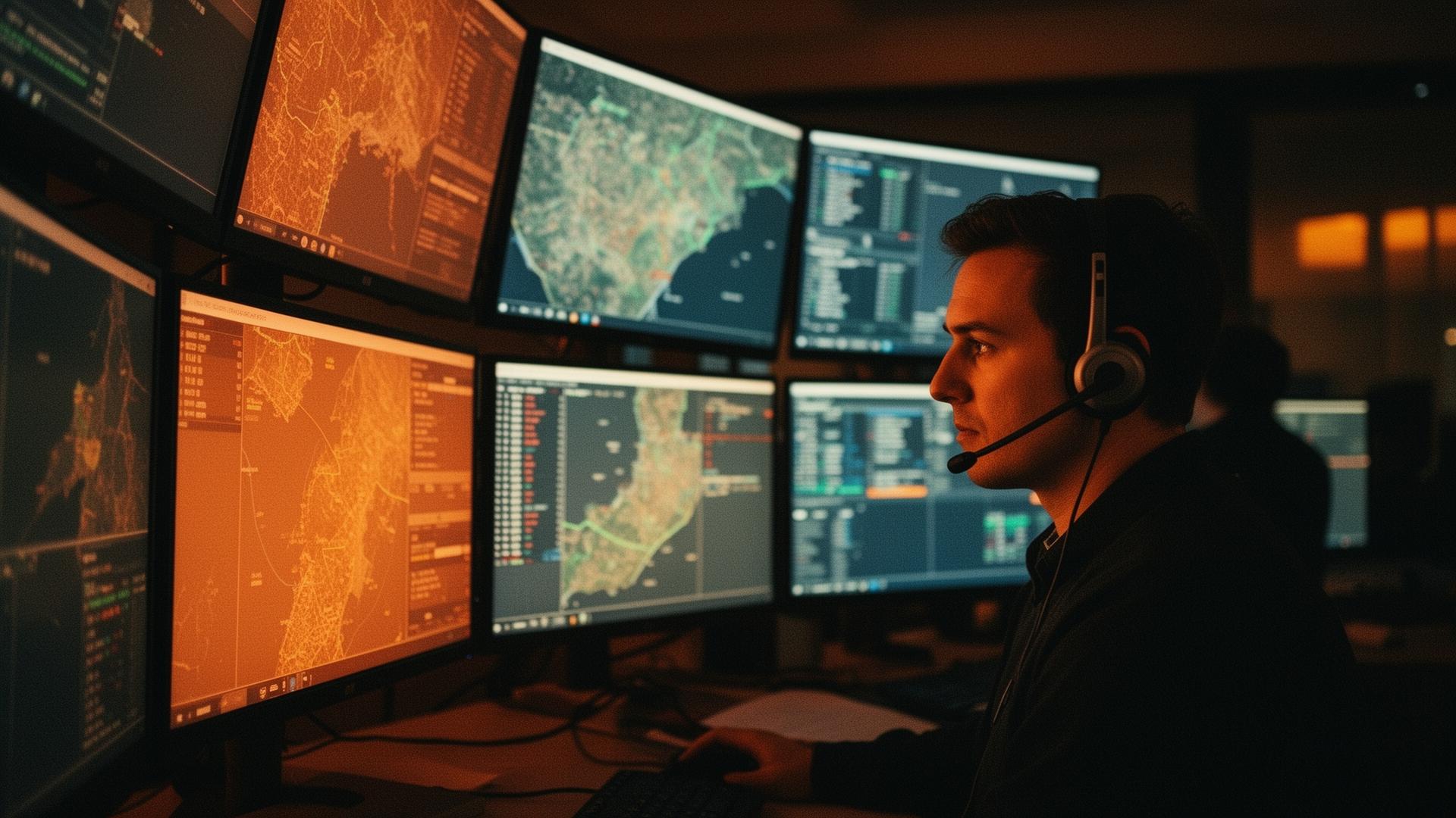 Central de monitoramento INSAT operando 24 horas para rastreamento de veículos